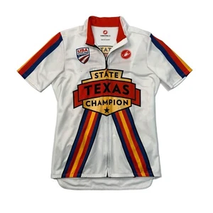 Castelli Jersey Mens S Small White Texas State Champion Team USA Cycling TXBRA - Picture 1 of 11