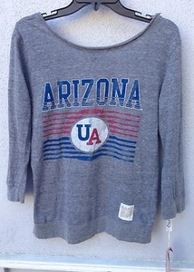 $50 NWT Retro Brand University Of Arizona Solid Gray Long Sleeve Size M - Picture 1 of 2