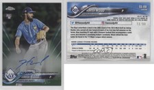 2018 Topps Chrome Rookie Auto Green Refractor /99 Hunter Wood #RA-HW Auto