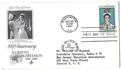 2 '61 FDCs 100th Anniv. of Nursing on ArtCraft & Fleetwood SC#1190 - Image 1 of 2
