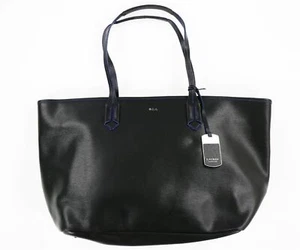 Ralph Lauren 243405 Womens Leather Casual Tote Bag Black Size 14xx11.5x7 - Picture 1 of 3