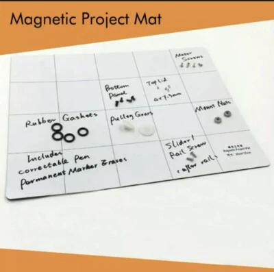 Magnetic Project Mat Large Size Small Parts Work Mat Peg Board with Marker Erase - Image 1 of 4