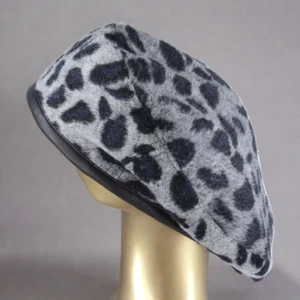 Beret French Style Wool Leopard Beret Hat - Picture 1 of 10