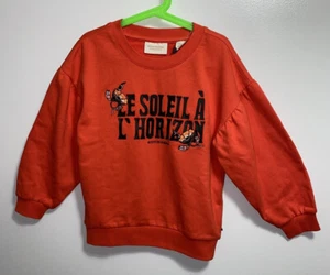 SCOTCH & SODA "Le Soleila à L' Horizon" Girls Top Size 10 NEW NWT Orange Flowers - Picture 1 of 8
