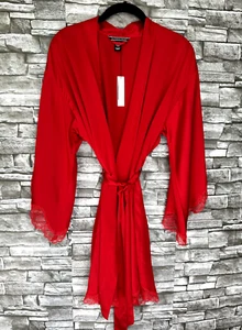 Bata Kimono Victoria's Secret LUXE 100 % Seda Lavable Manga Larga $250 XS - Imagen 1 de 13