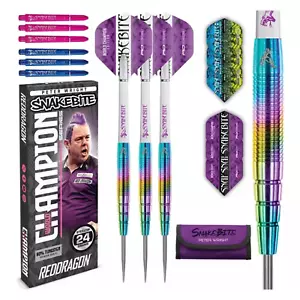 Red Dragon Peter Wright Darts Sets 90% Tungsten Snakebite 24g Flights, Shafts - Bild 1 von 7