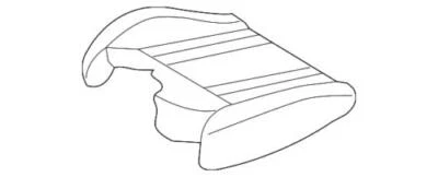 Genuine Hyundai Cushion Cover 88260-B1210-PHR - Imagem 1 de 2