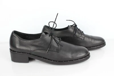 Minelli Derby Cuero Tachonada Negro T 39 Muy Buen Estado - Imagen 1 de 4