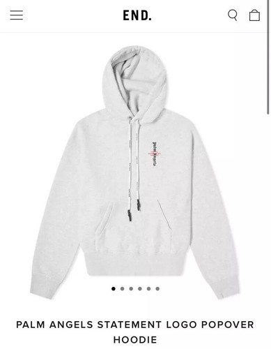 Felpa con cappuccio uomo Palm Angels logo Popover colore grigio Taglia S