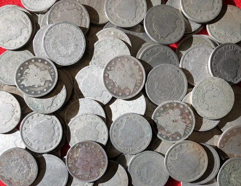 Lot of (3) 1900s Liberty Head Nickels US Vintage Coins w/Dates * FREE SHIPPING! Cover