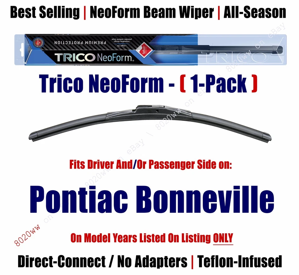 (Cantidad 1) Escobilla limpiaparabrisas Premium NeoForm para Pontiac Bonneville 16180 1970-1986 Foto 1 de 1