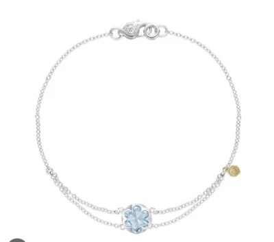 Stunning TACORI 18k925 Blue Topaz Silver Bracelet - Brand New! - Image 1 of 2