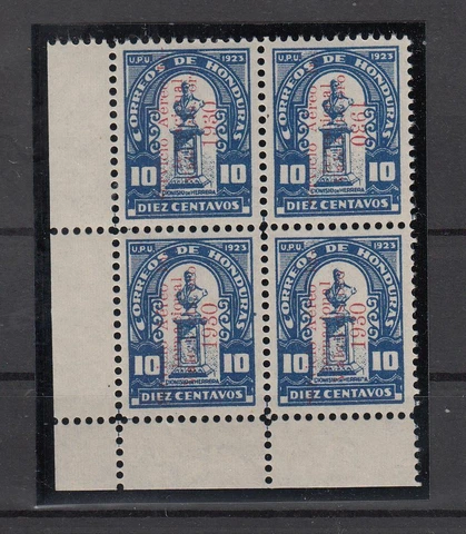 GR13527/ HONDURAS - AIRMAIL - SCOTT # C33a MINT MNH VARIETY RRR - CV 2850 $ Cover