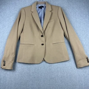 J Crew Blazer Damen M beige Corporate Büro Karriere Stretch Chirurgen Bündchen - Bild 1 von 14