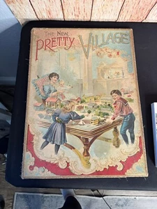 RARO Antiguo 1897 The New Pretty Village Building Juego en Caja McLoughlin Bros - Imagen 1 de 23