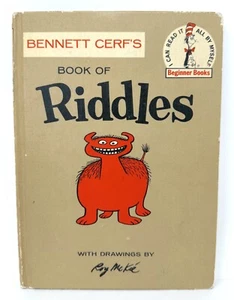 Bennett Cerf's Book of Riddles VINTAGE 1960 Dr. Seuss Book Club HC 1st Printing - Picture 1 of 18