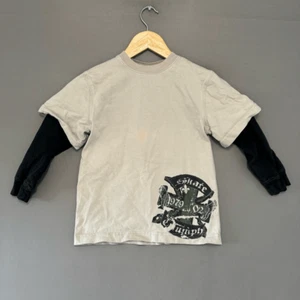 Mossimo Kids 2000s Grunge Style Long Sleeve T-Shirt Size XS 4/5 Skater - Picture 1 of 16
