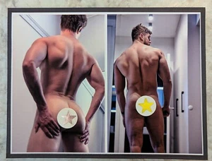 One new handcraft blank 5" x 6.5" greeting card + env-SUBJECT: MALE Dual NUDES! - Picture 1 of 3