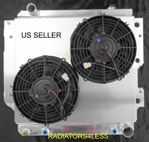 CHAMPION 3 ROW ALUMINUM RADIATOR SHROUD 10" FANS 87-2006 JEEP WRANGLER CHEVY ENG - Bild 1 von 2