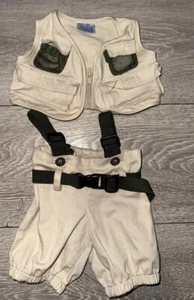 Build A Bear BAB Workshop Safari Desert Outfit Waistcoat Shorts Replacement - Picture 1 of 3