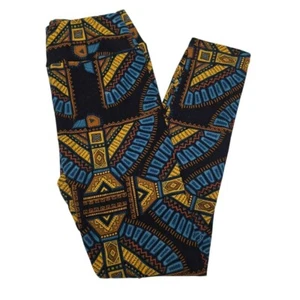 Leggings Lularoe Talla Única Azteca Egipcia Suave Elastizados Regular - Imagen 1 de 5