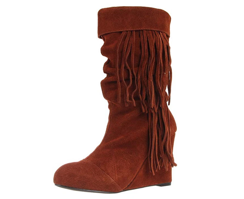 Botas de moda Kelsi Dagger Carousel para mujer de gamuza con flecos - Opciones de color Foto 1 de 1