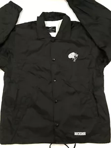 RockShox Mens Coaches Jacket Action Is Everything Bike Cycling Snap Windbreaker - Picture 1 of 12