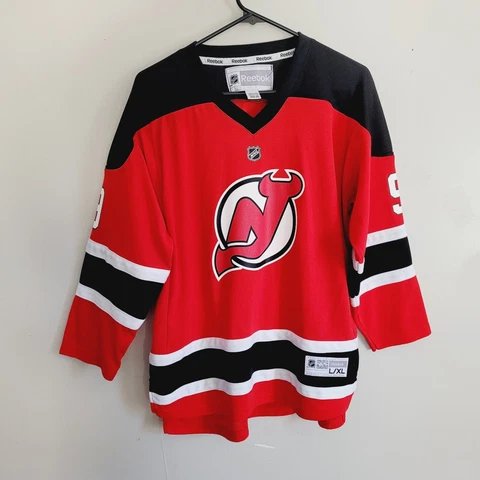 Reebok New Jersey Devils Zach Parise 9 Red Hockey Jersey Youth Size L/XL Cover