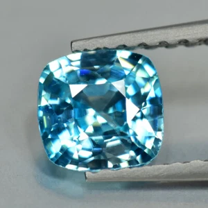 0.91Ct Cushion, Pretty Sparkles Unheated Blue Zircon From Cambodia - Bild 1 von 1