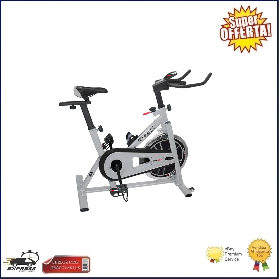 Toorx SRX-45S Indoor Cycles Spin Bike Scatto Fisso A Cinghia Volano 18kg Cardio - Immagine 1 di 2