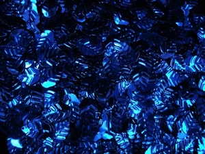 Sequins Leaves 14mm Metallic Blue 125g Bulk DIY Crafts Decorating  - Picture 1 of 2