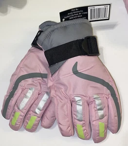 Ski Gloves Cold Guard Sizes LgGirls Children's 4-16 Pink & Gray New Free Shippin - Picture 1 of 2