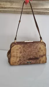PRADA Python Pattern Leather Shoulder Handbag - Picture 1 of 14