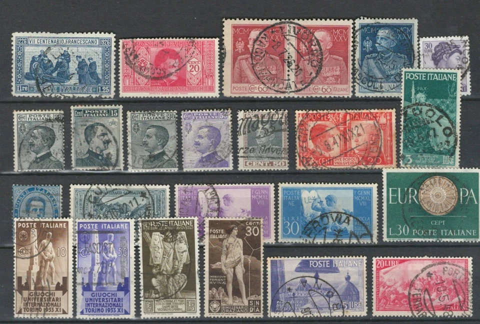 ЛОТ КЛАССИЧЕСКИХ ПАМЯТНЫХ МАРОК ИТАЛИЯ ФРАНЦИЯ ЕВРОПА Б/У КОЛЛЕКЦИЯ (ITAL 365) - Изображение 1 из 1