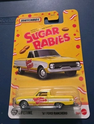 Ford Ranchero 2025 Matchbox Candy Series Mix 2 3/6 Sugar Babies '61 amarillo Foto 1 de 3