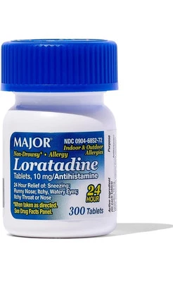 Major Allergy Loratadine 10mg Antihistamine Non-Drowsy Tablets 300 Count - Image 1 of 4