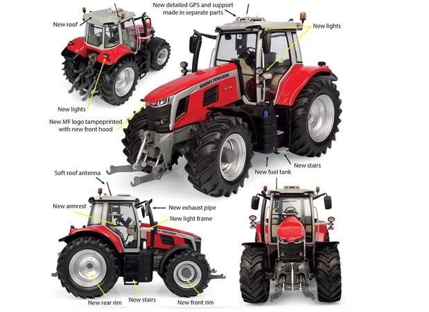 UNIVERSAL HOBBIES UH6412 TRATTORE MASSEY FERGUSON 7S.190 2023 1:32 Modellino - Immagine 1 di 1