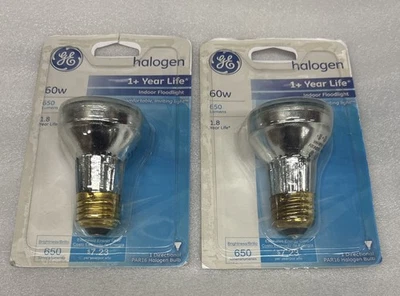 GE 60PAR16FL 60W Halo Reflector 47578 PAR16 Indoor Flood Light 650lms *2-pcs - Image 1 of 3