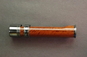 FLY ROD REEL SEAT Beeswing Narra 11417 Blued Nickel Silver Cap and Ring - Picture 1 of 4