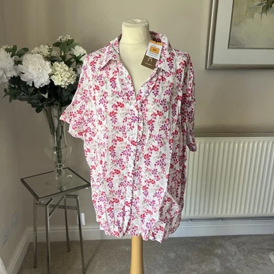 M&S Collection Ladies cotton blouse short sleeves size UK 24 BNWT - Image 1 of 4