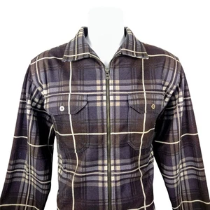Kuhl Mountain Scene karierte Fleece-Hemdjacke mit durchgehendem Reißverschluss für Herren Medium - Bild 1 von 7