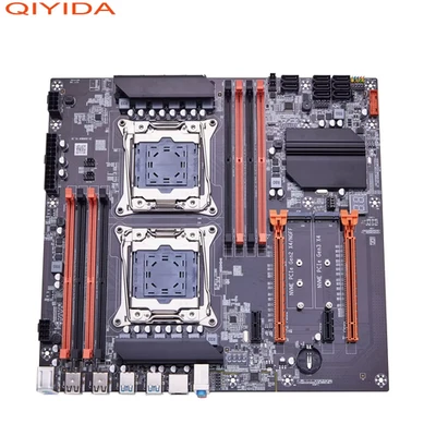 X99 Dual Motherboard X99 C612 Chip Supports LGA 2011-3 CPU DDR4 RAM NVME NGFF M. - Image 1 of 4