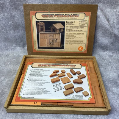 Gerbitz Steinbaukasten Building Brick Box Kit Complete In Wooden Box - Image 1 of 4