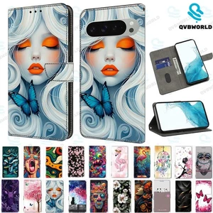 For Google Pixel 7 8 9 10 Pro XL 7A 8A 9A Wallet Flip Pattern Leather Case Cover - Picture 1 of 32