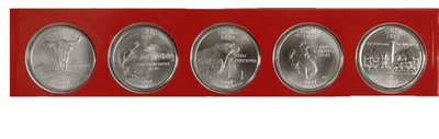 2007 DENVER State Quarters from US Mint Set BU Satin Finish 5 Uncirculated Coins - Image 1 of 3