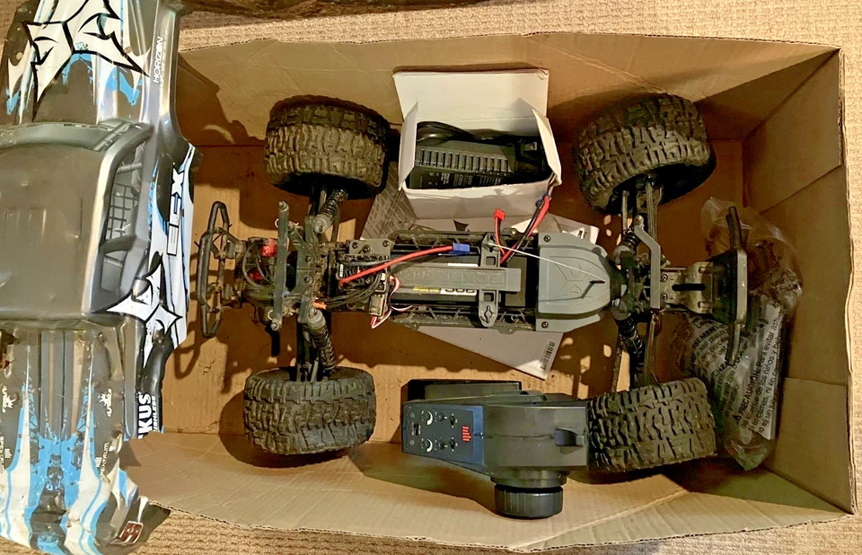 ECX Ruckus Torment 1/10 2wd Monster Truck Bundle Untested No Battery - Image 1 of 4