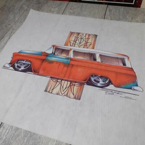 2004 Brent Gill Dowling Graphics Hot Rod Car Print Graphic – Art Size 15" x 9" - Picture 1 of 5