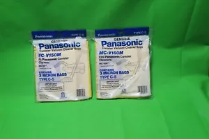 For Panasonic MC-V150M Type C-5 Canister Vacuum Micron Paper Bags 2pk = 6 Bags - Picture 1 of 3