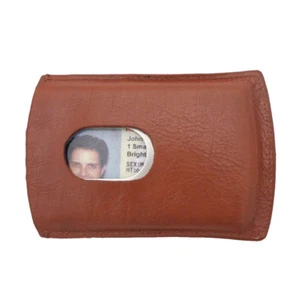 Storus Smart Card Case, Slim With Leather Cover, Holds 20 Business Cards, Brown - Picture 1 of 2