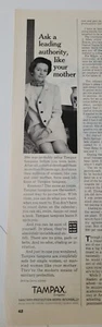 1967 ask Leading authority your mother Tampax tampons vintage ad - Picture 1 of 1